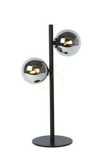 Kontrola Stolní lampa Lucide TYCHO černá retro průmyslová sklo 45574/02/30