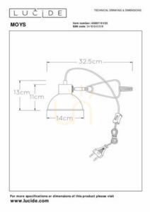 Klipová lampa Lucide MOYS 45987/01/33 E27 40 W zelená ocel 32,5 cm small 7