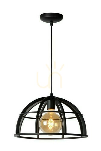 Kontrola Závěsné svítidlo Lucide DIKRA černé kovové E27 40 cm 76464/01/30