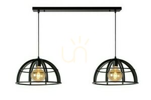 Závěsné svítidlo Lucide DIKRA černé 2×E27 moderní 110 cm small 0