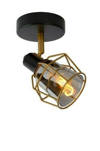 Kontrola Nástěnné svítidlo Lucide NILA černé vintage E14 1x25W 77977/01/30