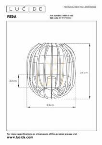 Stolní lampa Lucide REDA černá kovová E27 22 cm 78599/01/30 small 5