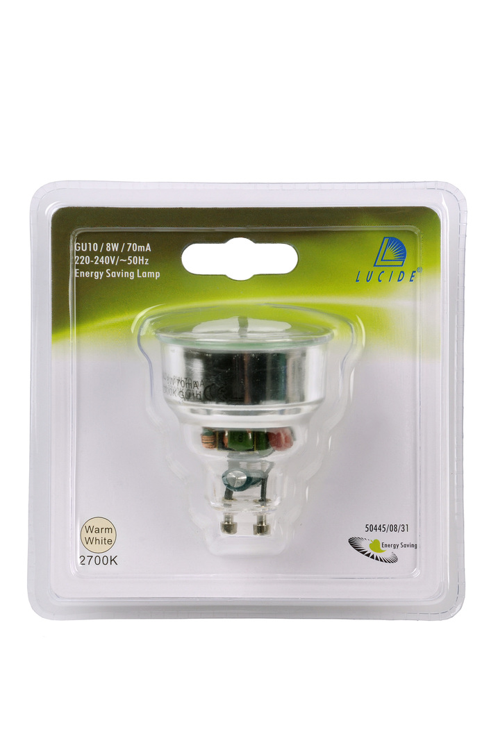 Kontrola LED žárovka Lucide GU10 8W 2700K bílá 160lm 50445/08/31 LED žárovka Lucide GU10 8W 2700K bílá 160lm 50445/08/31