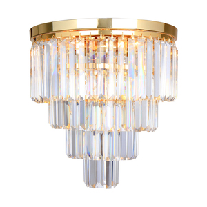 Křišťálové stropní svítidlo Zuma Line AMEDEO FC17106/4+1-GLD zlaté 40 cm, 5×E14 small 0