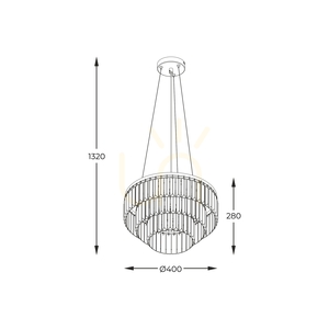 Křišťálové závěsné svítidlo Zuma Line TIFANNY P17127-4, černé, 4×E14, Ø40 cm small 2