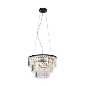 Křišťálové závěsné svítidlo Zuma Line TIFANNY P17127-4, černé, 4×E14, Ø40 cm small 0