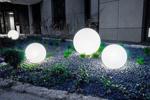 Sada 2 zahradních světel Lunares Luna Ball, 25 cm a 30 cm, bílé akrylové, LED, IP44, LBS2530 small 5