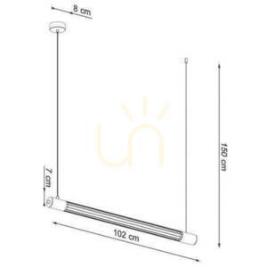 Závěsná lampa LOFT VALO černá - THORO small 7