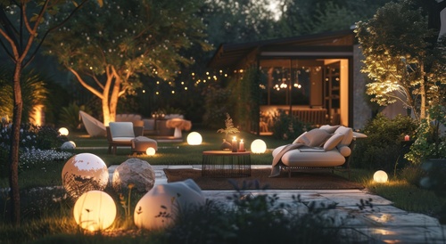Kontrola Sada dekorativních zahradních koulí LUNA BALL 30/40/50 cm – LED E27, PREMIUM, montážní sada, UV