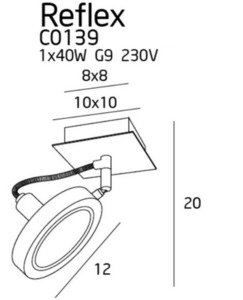 Nástěnné světlo Max Light Reflex C0139 bílé G9 1x40W kovové 1 Nástěnné světlo Max Light Reflex C0139 bílé G9 1x40W kovové small 1