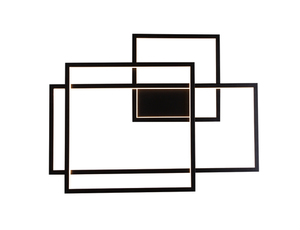 Nástěnné svítidlo GEOMETRIC W0233D černé, LED 45 W 2700 lm 3000 K, stmívatelné, 70 x 54 cm small 0