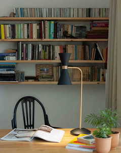 Stolní lampa Max Light Cornet T0039 černá zlatá 2x10W 1 Stolní lampa Max Light Cornet T0039 černá zlatá 2x10W small 1