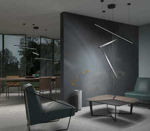 Závěsné svítidlo Max Light Trio P0311 LED 58W 3 světla černé 100 cm small 5