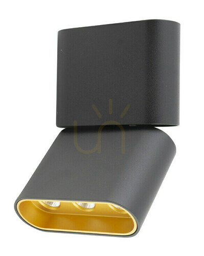 Kontrola Stropní LED reflektor Max Light Marvel C0150 černý/zlatý 12 W 3000 K