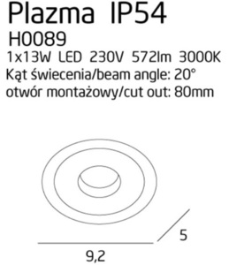Zapuštěné svítidlo Max Light Plazma H0089 LED 13W 3000K černé IP54 3 Zapuštěné svítidlo Max Light Plazma H0089 LED 13W 3000K černé IP54 small 3