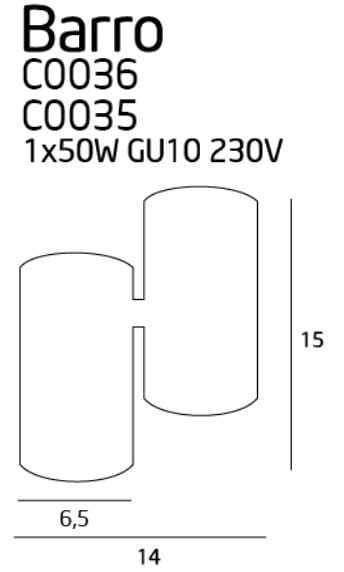Náhled Plafon Max Light Barro C0036 bílý 1xGU10 14x15 cm Plafon Max Light Barro C0036 bílý 1xGU10 14x15 cm