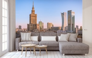 Fototapeta Varšava Centrum za úsvitu, Palác kultury, Złota 43, Intercontinental small 1