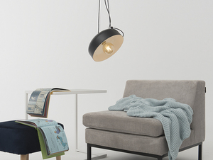 Závěsná lampa POPO FLAT L 1 - černá small 1