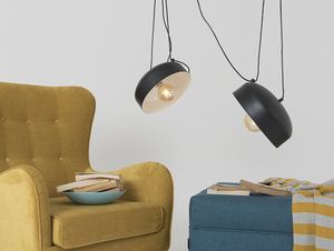 Závěsná lampa POPO FLAT L 2 - černá small 1