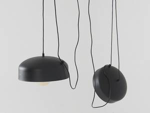 Závěsná lampa POPO FLAT L 2 - černá small 3