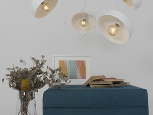 Závěsná lampa POPO FLAT L 4 - bílá small 1