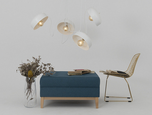 Závěsná lampa POPO FLAT L 4 - bílá small 2