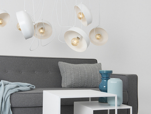 Závěsná lampa POPO FLAT L 6 - bílá small 1