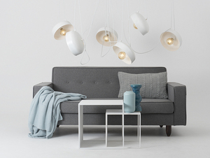 Závěsná lampa POPO FLAT L 6 - bílá small 2