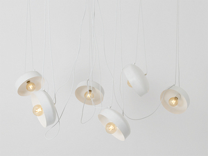 Závěsná lampa POPO FLAT L 6 - bílá small 0