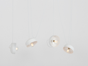 Závěsná lampa POPO FLAT 4 - bílá small 0