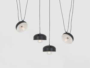Závěsná lampa POPO FLAT 4 - černá small 0