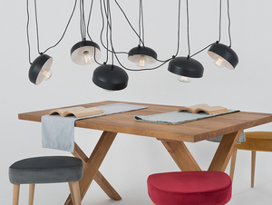 Závěsná lampa POPO FLAT 6 - černá small 1