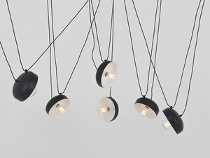 Závěsná lampa POPO FLAT 6 - černá small 0