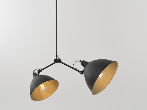Kontrola COBEN TWO HEAD závěsná lampa - černá