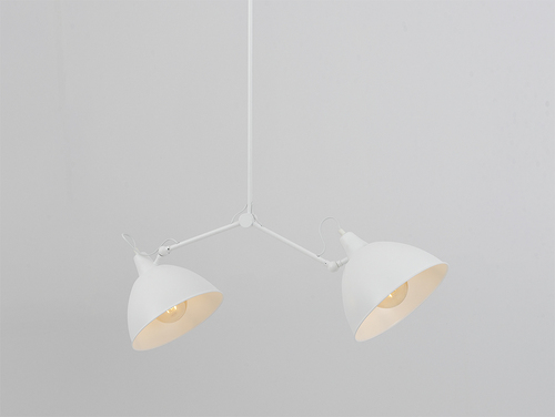 Kontrola Závěsná lampa COBEN TWO HEAD - bílá