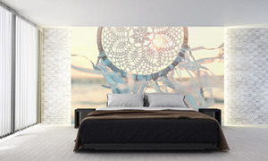 Dreamcatcher tapety, moře, vítr, sluneční paprsky, ruční práce, bílá, dekorace small 1