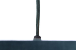 Kožená závěsná lampa, sametová tkanina, stříbro E27 60W small 5