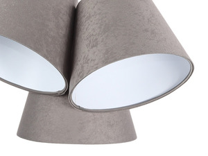 Tříbodová závěsná lampa BUCKET E27 60W šedá / bílá, semiš 4 Tříbodová závěsná lampa BUCKET E27 60W šedá / bílá, semiš small 4