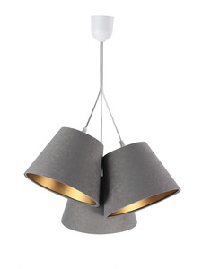 Trojitá BUCKET E27 40W lampa nastavitelná výška šedá / zlatá 0 Trojitá BUCKET E27 40W lampa nastavitelná výška šedá / zlatá small 0
