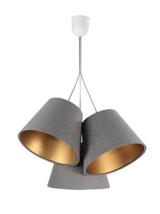Trojitá BUCKET E27 40W lampa nastavitelná výška šedá / zlatá 4 Trojitá BUCKET E27 40W lampa nastavitelná výška šedá / zlatá small 4