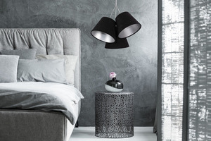Trojitá lampa nad stolem BUCKET E27 60W černá / stříbrná, nastavitelná small 1