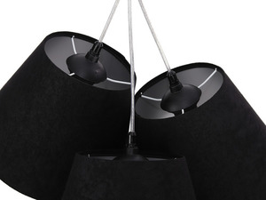 Trojitá lampa nad stolem BUCKET E27 60W černá / stříbrná, nastavitelná small 3