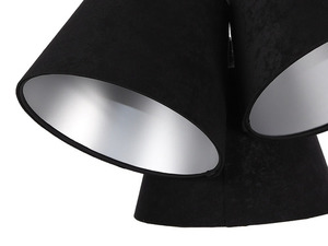 Trojitá lampa nad stolem BUCKET E27 60W černá / stříbrná, nastavitelná small 4