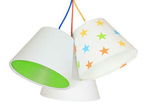 Lampa pro děti BUCKET E27 60W barevné hvězdy, zelená small 1