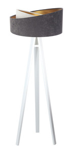 Lampa na stativu Velur 60W E27, šedá / bílá / zlatá small 11