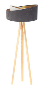 Lampa na stativu Velur 60W E27, šedá / bílá / zlatá small 3