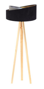 Stojací lampa černá Crown 60W E27 velur, šedá / zlatá / stříbrná 2 Stojací lampa černá Crown 60W E27 velur, šedá / zlatá / stříbrná small 2