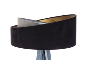 Stojací lampa černá Crown 60W E27 velur, šedá / zlatá / stříbrná 4 Stojací lampa černá Crown 60W E27 velur, šedá / zlatá / stříbrná small 4