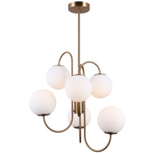 Kontrola Medově mosazné závěsné svítidlo Italux GELA PND-5500-6-HBR 6×G9 max. 5 W