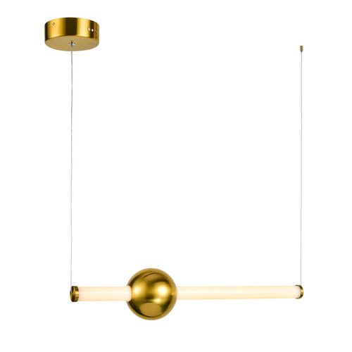 Kontrola LED závěsná lampa Italux Halling bílá mosaz 13,3W PND-16357-CB-1